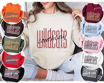 Custom School Mascot Sweatshirt, Personalize Team Spirit Shirt, Game Day Outfit, Cheer Mascot Shirt, Girly Mascot Shirt, Back To School Gift