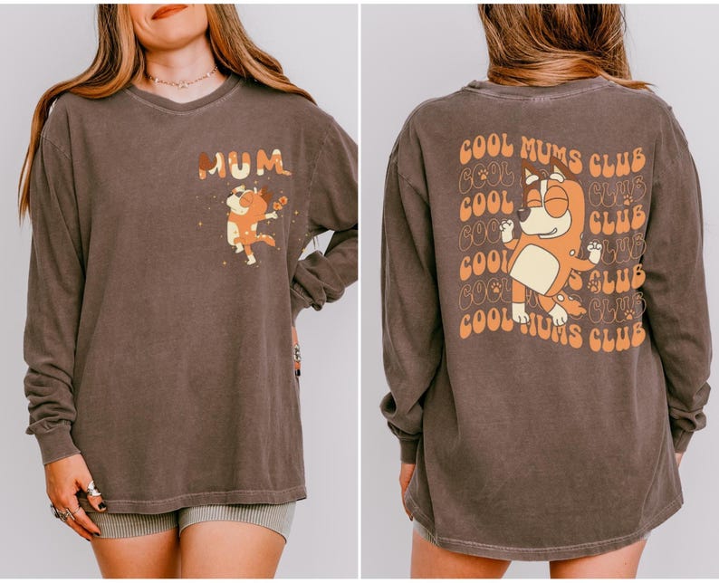 Comfort Colors® Cool Mums Club Chilli Shirt, Bluey Mom Tee, Bandit