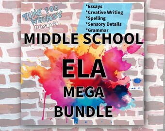 Printable Middle School Language Arts Teaching Materials For Homeschool, Essay Writing, Creative Writing, Grammar, Spelling