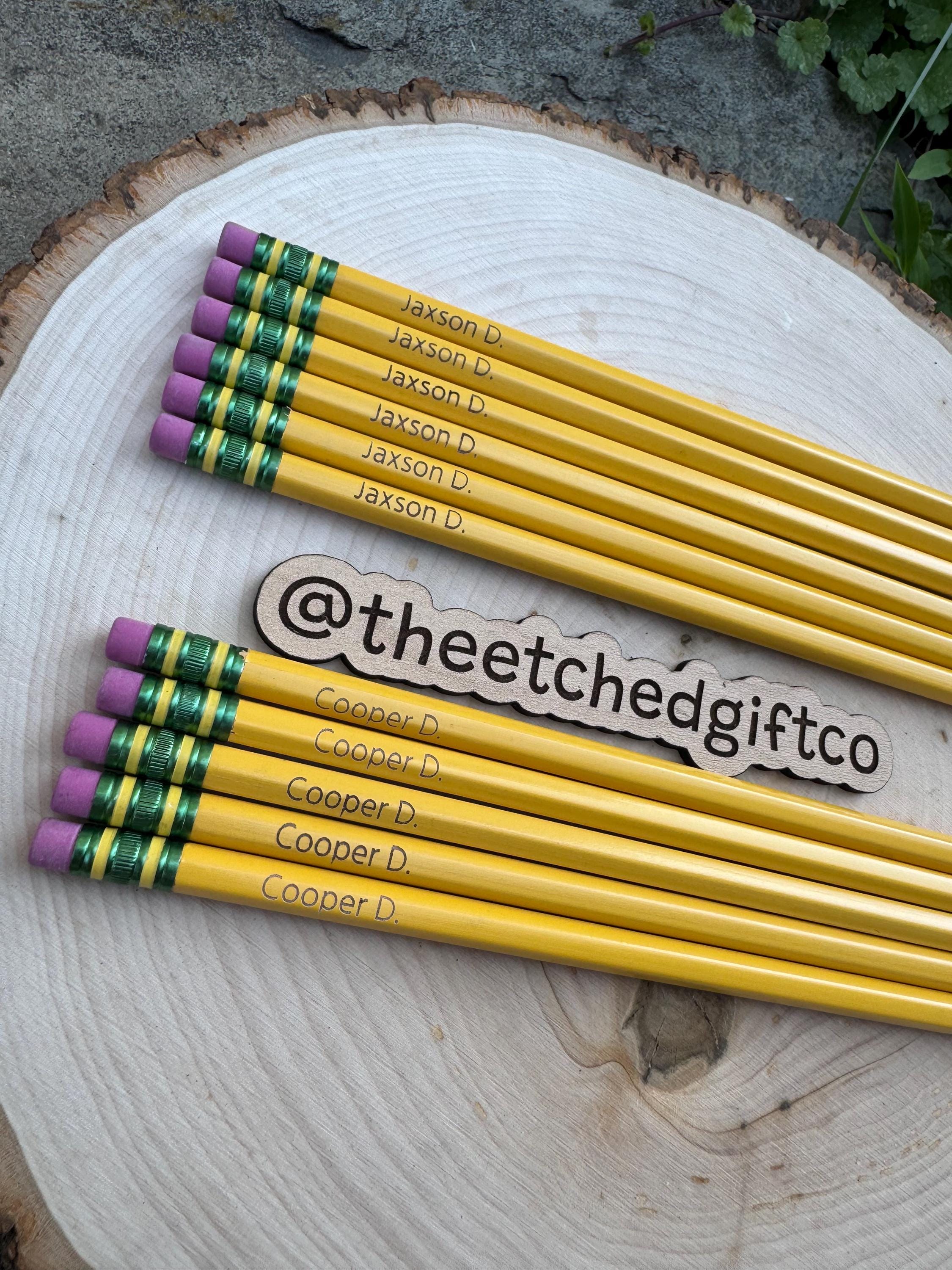 Personalized Ticonderoga Pencils, Custom Engraved School Pencils with Name, Back to School Supplies, Teacher and classroom gift , #2 Pencils