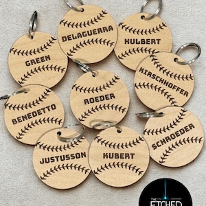 Personalized Baseball Keychain – Custom Name Key Ring, Team Gifts, Baseball Player Gift, Coach Gift, Sports Keychain, Baseball Mom Gift