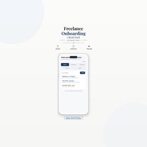 Freelance Client Onboarding Pack for Phone Tablet or Computer | Intake Form + Kickoff Checklist + Status Tracker | Offline Instant Download