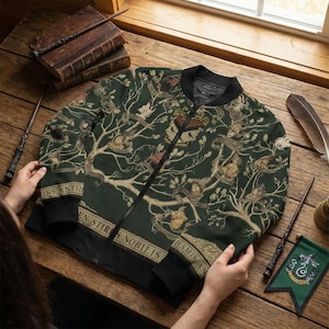 Black Family Tree Tapestry Bomber Jacket - Draco Malfoy Bomber Jacket