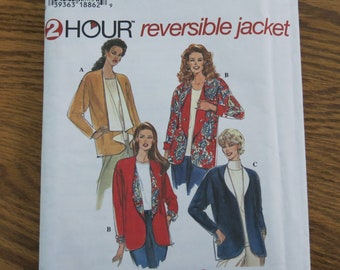 Uncut FF, Misses' Reversible Jackets Simplicity Sewing Pattern 7109 Size XS, S, M