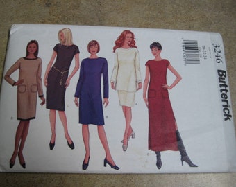 Uncut, FF /  Butterick 3246 / Size 20, 22, 24 / Misses Dress, Top & Skirt / Plus Sizes