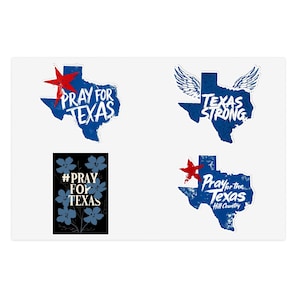 Arkusze naklejek Texas Pride: Bluebonnet Designs, Texas Strong