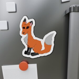 Fox Die-Cut Magnet: Hand-Drawn Woodland Animal Fridge Decor