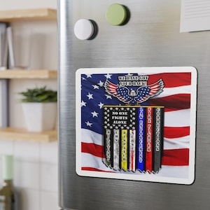 First Responder Magnet: USA Flag Die-Cut Vinyl Magnet