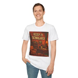 Scholarly T-Shirt: Unisex Library Lover Tee - Bookish Academic Style