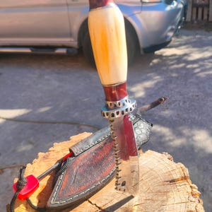 handcrafted hunting knife cleaver point by fatsalisjrg