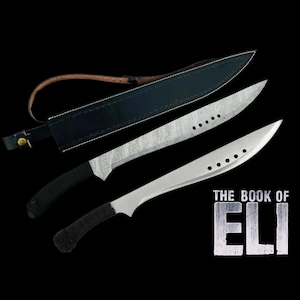 Machete fatto a mano Book of Eli: lama in acciaio al carbonio da 24&quot;, fodero in pelle