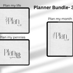 All-in-One Digital Planner Bundle | Hyperlinked Daily, Monthly & Budget Planner for Goodnotes | iPad Tablet Organizer PDF