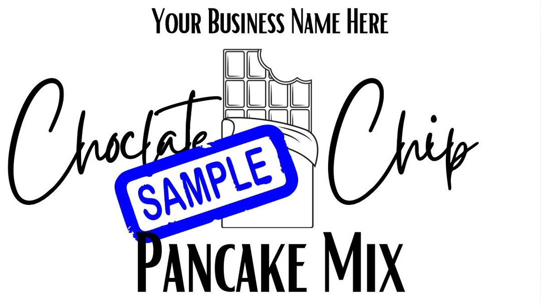 Editable Choc Chip Pancake Mix Template (as Seen on Tiktok!) Etsy