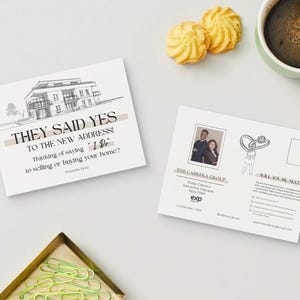 Plantilla inmobiliaria "Ellos dijeron que sí" para correos / Volante de marketing inmobiliario / Anuncio para compradores y vendedores / Editable en Canva / Regalo para clientes de nueva vivienda