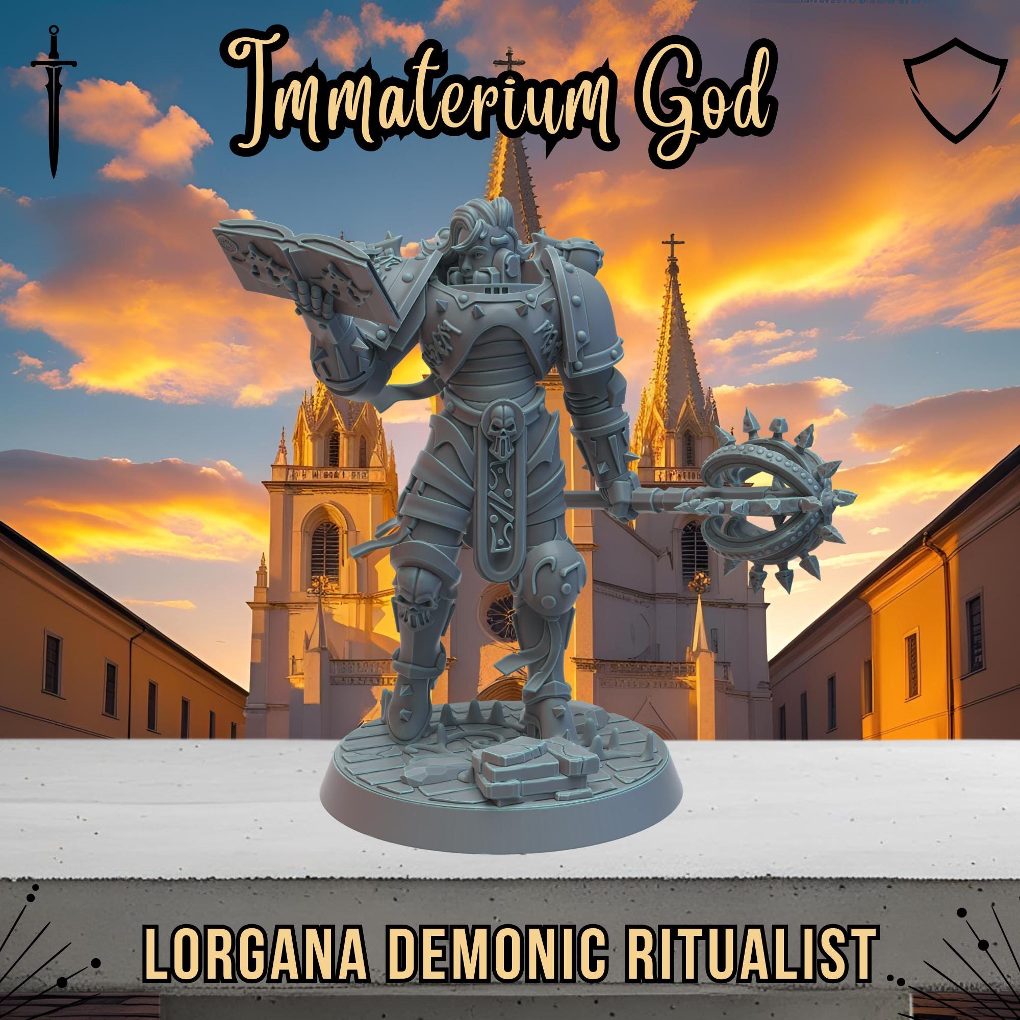 Immaterium God – Prince Démon, Légion De L'excès – Figurine Neuve, Warhammer 40k Style
