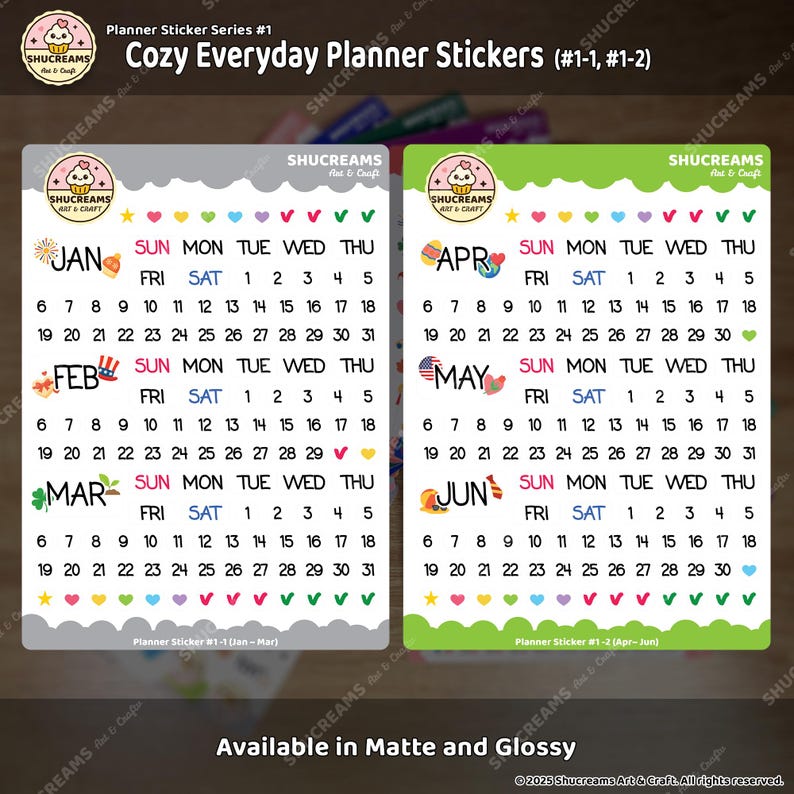 Planner Sticker - Cozy Everyday Planner Stickers (calendar) - Etsy