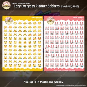 Planner Sticker – Cozy Everyday Planner Stickers (Emoji)
