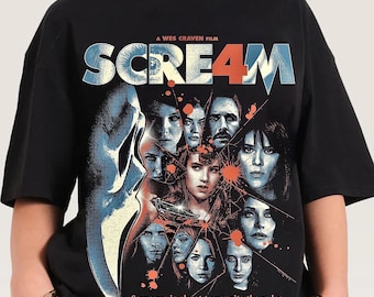 Comfort Colors Scream-filmshirt, vintage Scream-T-shirt, uniseks softstyle-shirt