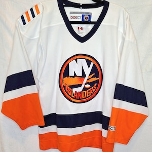 Vintage New York Islanders CCM Air-Knit Official NHL Licensed Road Blank Jersey - S