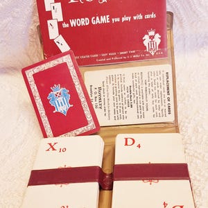 Juego de cartas de palabras Vintage Royalty