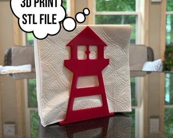 Leuchtturm-Serviettenhalter 3D-Druck STL-Datei