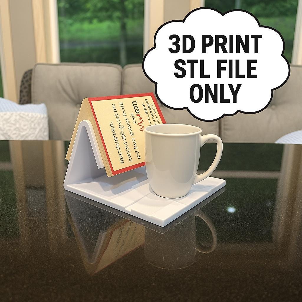 End Table Book Stand - 3D Druck STL-Datei NUR