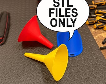 Heavy-Duty Funnels - 3D Print STL File