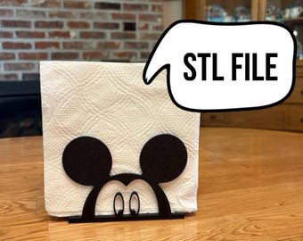 Mickey Mouse Disney Napkin Holder - 3D Print STL File