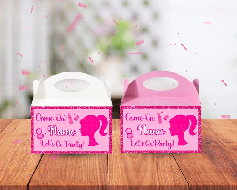 Custom Printable Barbie Doll Party Favor Templates. Chip Bags. Gable ...