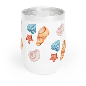 Beachy Vibes Wine Tumbler Chill Wine Cup for Beach Lovers Coastal Decor Summer Parties Gifts for Her