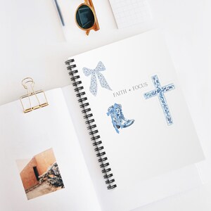 Faith + Focus Spiral Notebook - Inspirational, Gift for Students, Journaling, School Supplies, Christian Gifts, Religious Decor