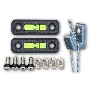 Taktältsnivåjusteringskit: Vattenpass och kraftiga T-spårskrokar