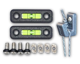 Rooftop Tent Leveling Kit: Bubble Levels & Heavy-Duty T-Track Hooks