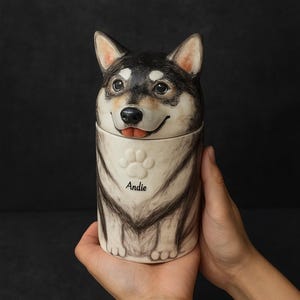 Custom Dog Cat Memorial Ashes Vase Personalized Ceramic Pet Urn dog ashes urn Custom Pet Urn for Dog or Cat Ashes