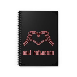 Gothic Journal, Writers Notebook, dunkles ästhetisches Geschenk, kreatives Gedankenlogbuch, Self-Care-Tagebuch - Spiralnotizbuch