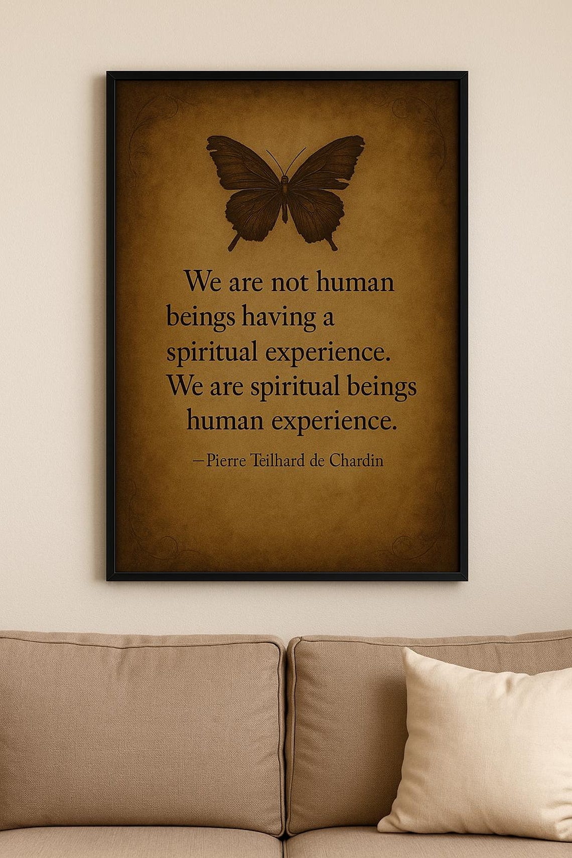 Printable Spiritual Quote Wall Art – “we Are Spiritual Beings” - Etsy
