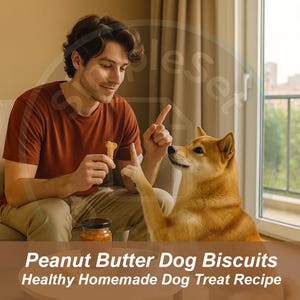 Peanut Butter Dog Biscuits – Healthy Homemade Dog Treat Recipe