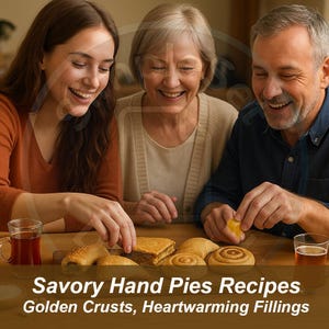 Savory Hand Pies Recipes – Flaky Pastry Snacks, Meat and Veggie Pies, Easy Baking Ideas, Family Friendly Comfort Food | Digital Recipe PDF