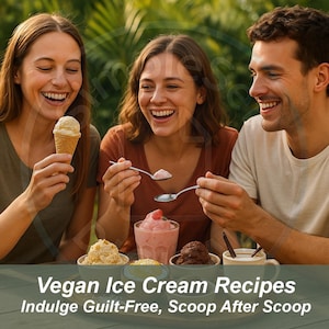 Vegan Ice Cream Recipes – Dairy Free Frozen Desserts, Plant Based Summer Treats, Healthy Sweet Snacks & Digital Recipe PDF