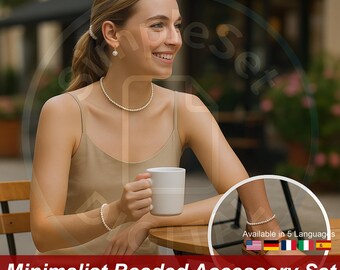 Customizable Jewelry DIY PDF | Minimalist Beaded Set for Earrings, Necklace, Bracelet & Hair Accessories