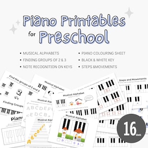 Preschool Piano Worksheet, Printable Before Notation Reading, Piano Learning Activities, Piano Before 5, Beginner Piano, Homeschool Music