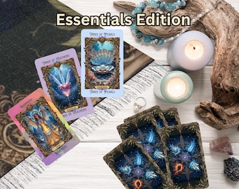Enchanted Veil Tarot Cards, Essentials Edition – Ethereal Deck with Velvet Bag