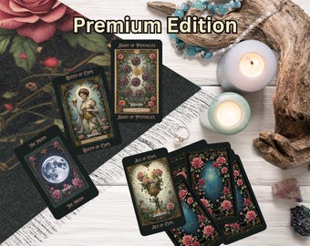 Thorns of Fate Tarot Deck-Premium Gothic Edition Guidebook, Hard Box