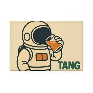 Retro Tang Astronaut Magnet - Vintage Kitchen Decor, Fun Gift for Collectors, Home or Office Refrigerator Magnet