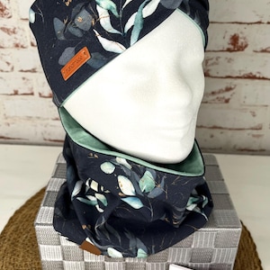Set headband with loop, women&#39;s set, accessories, unique, women&#39;s clothing, favorite pieces, eucalyptus, leaves, sage