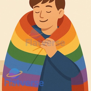 ジェンダー LGBTQI+ インクルージョン＆コミュニティ フラットイラストパック