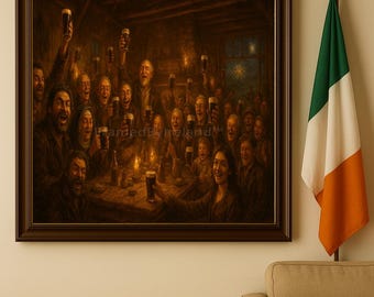Funny Irish Pub Art – Guinness Runs Out Painting (Printable)