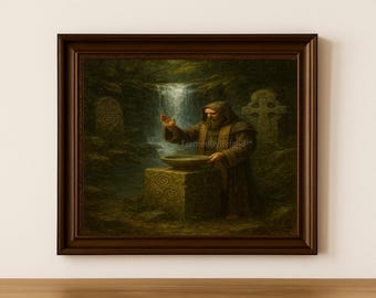 Irischer Wasserfall Kunstdruck - Mystisches Glen Landschaftsbild (Digitaler Download)