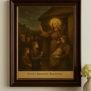 Saint Brigid’s Blessing – Celtic Ireland Printable Religious Art | Irish Patron Saint of Hearth & Healing | Spiritual Wall Decor for Women