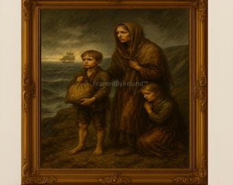 Irish Emigration Oil Painting Print | Vintage Celtic Art (Digital Download)